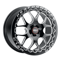 WELD Solana Beadlock Drag Gloss Black Wheel with Milled Spokes 18x11 | 5x114.3 BC (5x4.5) | +44 Offset | 7.73 Backspacing - S91081167P44 for Nissan GT-R R35 2009-2024, Supra A80 MK4 (MKIV 1993-2002), Shelby GT500 Mustang 2020-2022