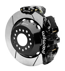 Wilwood EPB Rear Kit (AERO4) | GM 12-Bolt 2.75-inch Offset | Black Calipers | 140-16167