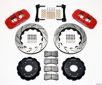 Wilwood AERO6 Front Truck Kit 14.25in Drill Red 1999-2014 GM Truck/SUV 1500