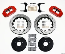 Wilwood Narrow Superlite 6R Front Hat Kit 14.00in Drill Red 1994-2004 Mustang