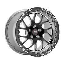 Weld Racing RT-S Twisted S78 17x10 / 5x4.5 BP / 7.9in. BS Gloss Black Milled Drag Wheel (Low Pad) - Black Single Beadlock MT #78LB7100A80F