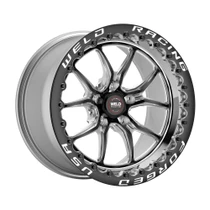 Weld Racing RT-S S85 17X10.5 | 5X120.65 | 8.3 Backspace | Gloss Black Milled Drag Wheel (Medium Pad) - Black Single Beadlock - 85MB7105B83F
