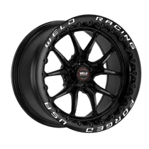 Weld Racing RT-S S85 15x10.33 / 5x4.75mm BP / 7.5in. BS Full Gloss Black Drag Wheel (Medium Pad) - Black Single Beadlock MT #85MB-510B75FB