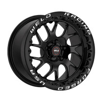 Weld Racing RT-S Twisted S78 18x11 Full Gloss Black Drag Wheel  / 5x4.5 BP / +18 Offset / 6.7in. BS (Medium Pad) - Black Single Beadlock - 78MB8110A67FB for Ford Mustang SVT Cobra 2003-2004, Mustang Mach 1 2003-2004, Mustang Bullitt 2001, Mustang GT & V6 1999-2004