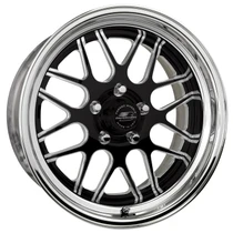Billet Specialties Turbo LT 18x9.5 | 5x139.7 BC | 5.5in. BS - Black / Polished Lip Wheel - AMCB63895V8555 for F-150 SVT Lightning 1993-1995
