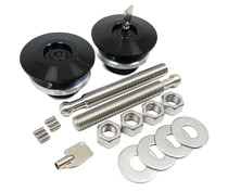 Quik-Latch Locking Low Profile Black Hood Pins (Set of 2) QL-50L-LP/BP