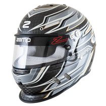 ZAMP RZ-67D Full Face Helmet with Certification, Carbon Fiber with Fluorescent Finish Gray product photo