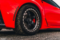 Forgestar D5 Beadlock Gloss Black Wheel w/Machined Lip + Dual Knurling 18x12 +56 5x4.75BC for 2014-2019 Corvette C7 Z06 #BEAD1812D5BLKMC565475 F00182063P56