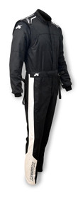 Impact Racing Mini Racer 2.4 Youth Driving Suit - SFI 3.3A/5, Double Layer Aramid Construction Black product photo