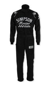 Simpson Safety Checkers Classic Driving Suit - Nomex, SFI 3.2A/5, Double Layer Black product photo