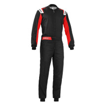 SPARCO Rookie 1-Piece Driving Suit - SFI 3.2A/5, FIA Approved Black and Red product photo