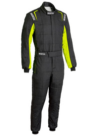 SPARCO Conquest 3.0 1-Piece Racing Suit – SFI 3.2A/5 Nomex Fire-Resistant Suit Black and Yellow product photo