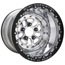 Billet Specialties Comp 7 Double Beadlock 15x10 5x4.75 BC 4.00in BS Polished Drag Wheel CDB075106140