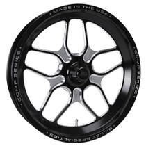 Billet Specialties Comp 7 Front Runner 17x2.125 Anglia/Lamb Spindle Mount Black Anodized Drag Wheel CSFB7721AN