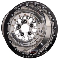 Billet Specialties Comp 8 Double Beadlock 15x10 5x4.50 BC 4.00in BS Polished Drag Wheel CDB085106540