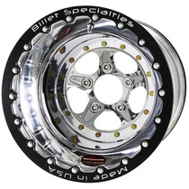 Billet Specialties Comp 5 Double Beadlock 15x12 5x5.00 BC 4.50in BS Polished Drag Wheel CDB035127345
