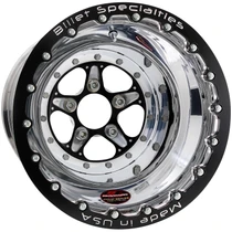 Billet Specialties Comp 5 Single Beadlock 15x10 5x4.75 BC 3.00in BS Black Anodized Drag Wheel BCSBL035106130