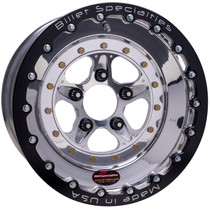 Billet Specialties Comp 5 Single Beadlock 15x10 5x4.50 BC 4.00in BS Polished Drag Wheel CSBL035106540