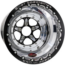 Billet Specialties Comp 5 Single Beadlock 15x12 5x4.50 BC 2.00in BS Black Anodized Drag Wheel BCSBL035126520