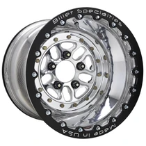 Billet Specialties Comp 7 Double Beadlock 15x11 5x4.50 BC 4.50in BS Polished Drag Wheel CDB075116545