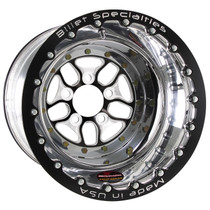 Billet Specialties Comp 7 Double Beadlock 15x13 5x5.00 BC 3.50in BS Black Anodized Drag Wheel BCD075137335