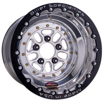 Billet Specialties Comp 7 Single Beadlock 15x10 5x4.75 BC 6.50in BS Polished Drag Wheel CSBL075106165