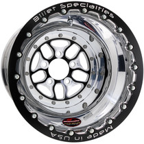 Billet Specialties Comp 7 Single Beadlock 15x10 5x4.75 BC 4.50in BS Black Anodized Drag Wheel BCSBL075106145