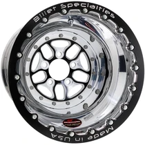 Billet Specialties Comp 7 Single Beadlock 15x10 5x4.50 BC 5.50in BS Black Anodized Drag Wheel BCSBL075106555