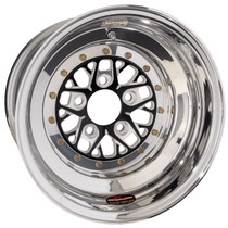 Billet Specialties Comp 8 Non-BeadLock 15x10 5x4.50 BC 3.00in BS Black Anodized Drag Wheel BCS085106530