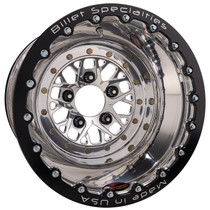 Billet Specialties Comp 8 Double Beadlock 15x12 5x4.50 BC 6.00in BS Polished Drag Wheel CDB085126560