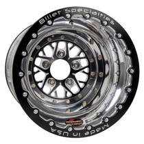 Billet Specialties Comp 8 Double Beadlock 15x13 5x5.00 BC 3.50in BS Black Anodized Drag Wheel BCD085137335