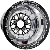 Billet Specialties Comp 8 Single Beadlock 15x16 5x5.00 BC 5.00in BS Black Anodized Drag Wheel BCSBL085167350