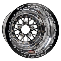 Billet Specialties Comp 8 Double Beadlock 15x16 5x5.00 BC 4.50in BS Black Anodized Drag Wheel BCD085167345
