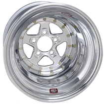 WELD Racing Alumastar 15x9 Polished Center - Polished Shell Non-Beadlock Drag Wheel - 88-509280