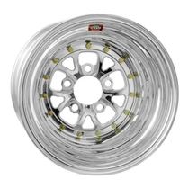 WELD Racing V-Series 15x9 Polished Center - Polished Shell Non-Beadlock Drag Wheel - 84P-509280