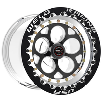 WELD Racing Magnum III 15x8 Polished Center - Polished Shell Polished Single Beadlock MT Drag Wheel - 792P58276G