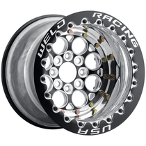 WELD Racing Magnum Import 13x10 Black Center - Polished Shell Double Beadlock Drag Wheel - 768B-31015MB