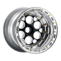 WELD Racing Magnum Sprint 15x15 Gold Center - Polished Shell Non-Beadlock Sprint Car Wheel - 735-51514