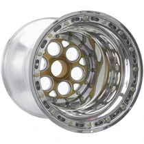 WELD Racing Magnum Sprint 15x17 Gold Center - Polished Shell Polished Outer Beadlock Sprint Car Wheel - 735-51725