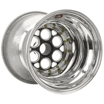 WELD Racing Magnum Sprint 15x18 Black Center - Polished Shell Non-Beadlock Sprint Car Wheel - 735B-51815