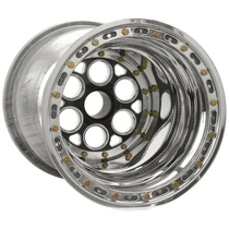 WELD Racing Magnum Sprint 15x18 Black Center - Polished Shell Polished Outer Beadlock Sprint Car Wheel - 735B-51825