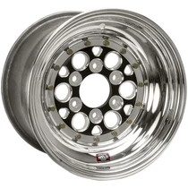 WELD Racing Magnum 15x10 Black Center - Polished Shell Non-Beadlock Drag Wheel - 86B-510212