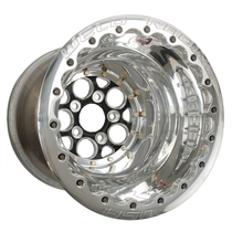 WELD Racing Magnum 15x16 Black Center - Polished Shell Polished Single Beadlock MT Drag Wheel - 86B516278G
