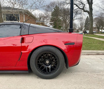 Freddy's C6 Corvette Grand Sport with 17x11 Forgestar F14 Satin Black Beadlock Wheels. F28271163P43