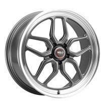 WELD Laguna Street Satin Gunmetal Wheel with Milled Spokes 20x11 | 5x120 BC | +40 Offset | 7.60 Backspacing - S10801121P40 for Chevrolet Corvette C8 Base, Stingray & Z51 2020-2025, Camaro SS / ZL1 2010-2015, Camaro SS / ZL1 2016-2024
