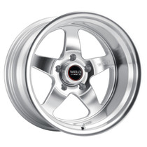 WELD Ventura 5 Street Gloss Silver Wheel with Milled Spokes 20x8 | 5x4.75 BC (5x120.65) | +0 Offset | 4.5 Backspacing - S10508063450 for 1960s / 1970s GM Fitment (Camaro, Chevelle, Firebird)