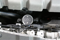 J&L 3.0 oil separator front clear anodized (satin) for 2013-2018 Ford Focus ST - 3021F-C