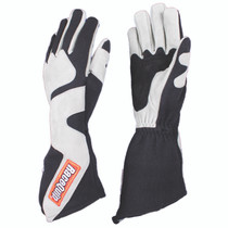 RaceQuip SFI-5 Gray/Black XL Long Angle Cut Glove - 358606
