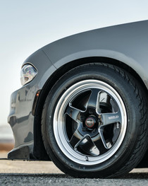 WELD Ventura 5 Drag Gloss Black Wheel with Milled Spokes 18x5 | 5x115 BC | -32 Offset | 1.50 Backspacing - S1558C071N32 for Challenger 2009-2021, Charger 2006-2010, Charger 2012-2021, Chrysler 300 2012-2021, Magnum 2005-2009, Challenger Demon 2018-2019, Challenger Widebody SCAT Pack / R/T 2018-2021