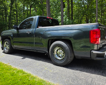 Weld Racing RT-S S77 HD Forged Aluminum 15x10 / 6x5.5 BP / 6.5in. BS  Polished Center Drag Wheel (Medium Pad) - Single Beadlock - 77MP-510E65F for your 1999-2025 Chevrolet Silverado / GMC Sierra 1500.